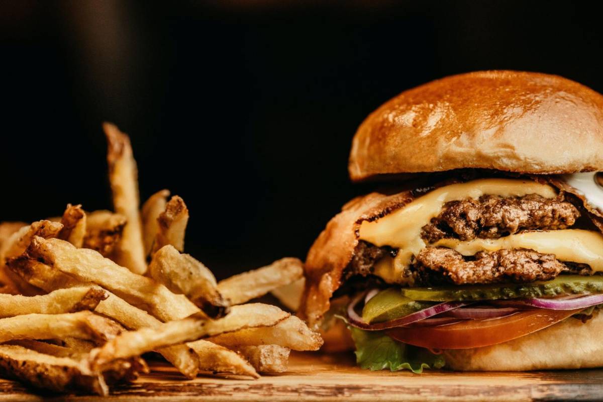 burger and fries