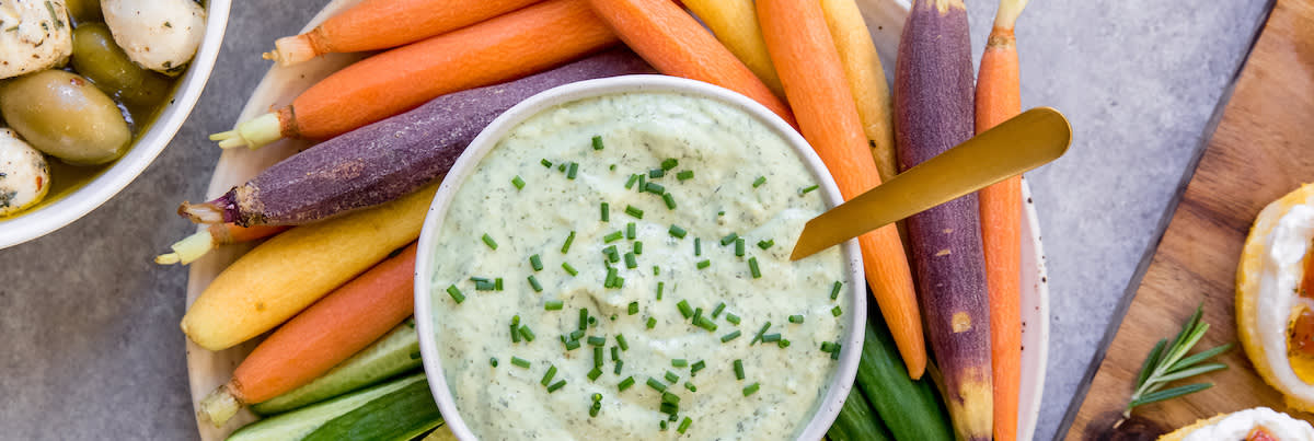 Healthy Holiday Bites - Avocado Ranch Dip